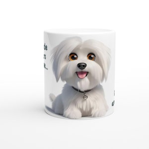 Tasse/tasse à café en céramique cadeau drôle de chien en coton de Tuléar