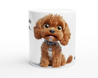Cavapoo Zabawny prezent dla psa Ceramiczny kubek/filiżanka do kawy