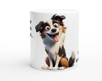 Border Collie Tri Colour Funny Dog Gift Ceramic Mug/Coffee Cup