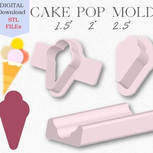 Cakesicles Cake pop -  Gelato Cake pop Tray - STL File for 3D Printing