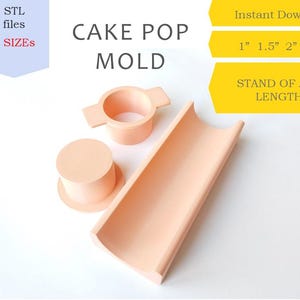 Cake pop Tray- Circle Cake pop mold - STL File for 3D Printing