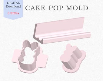 Cake pop Tray- Bunny Cake pop mold - STL File for 3D Printing