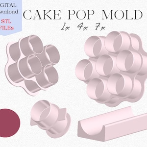 Cake pop Tray- Circle Cake pop mold - STL File for 3D Printing