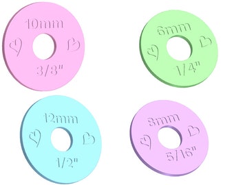 Rolling Pin Guides Set -  6mm 8mm 10mm 12mm - STL File for 3D Printing- Rolling Pin Ring