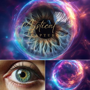 Insert composite JPG Oeil Iris Photographie écrin overlay l modèle Iris Round
