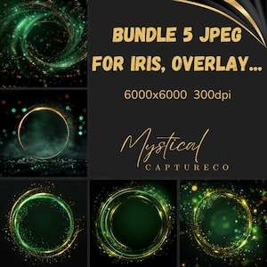 Bundle Overlay iris insert composite JPG Oeil Iris Photographie écrin overlay