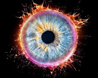 Eye Iris Overlay PNG Transparent – Color Flame Ring