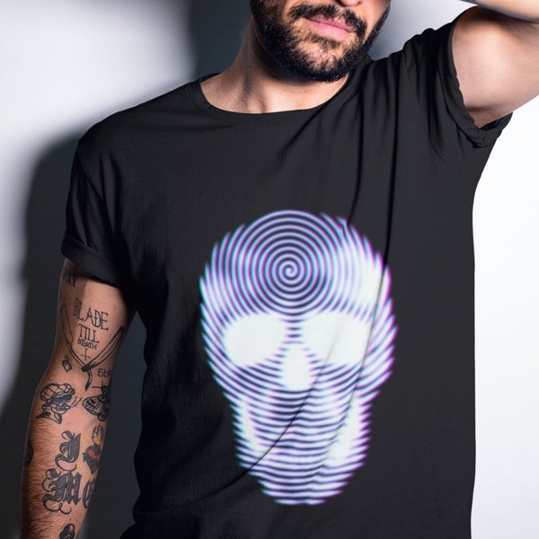 Mesmerizing Illusions: Swirling Skull | Unisex T-Shirt