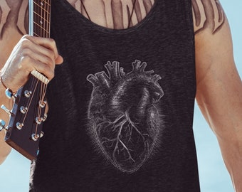 Vintage Love Anatomy: Custom Anatomical Heart | Unisex Tank Top