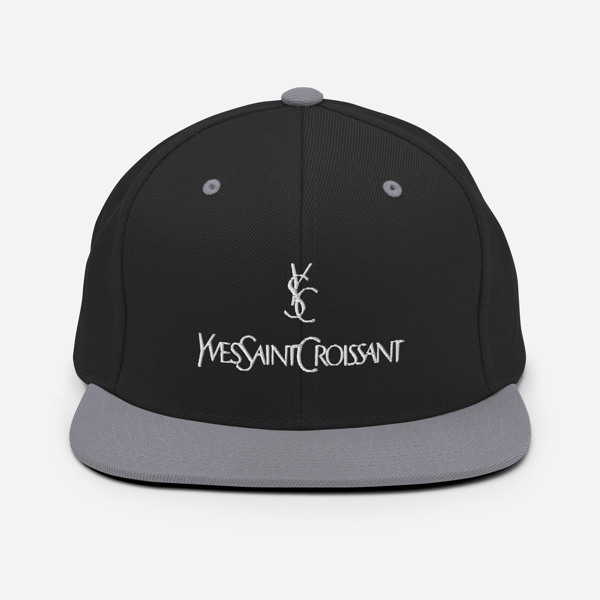 Yves Saint Laurent Dark Cap with Logo Saint Laurent Cap In Gabardine | Saks Fifth Avenue main image 4