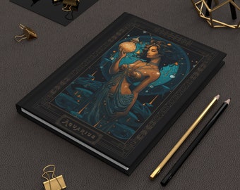 Aquarius Zodiac Hardcover Journal | Astrology Journal