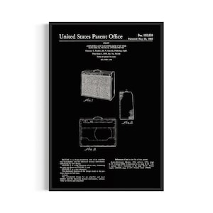 Guitar Amplifier Patent Art Print - 1962 Vintage Design | Printable Wall Art | Digital Download