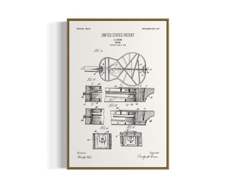 Guitar Patent Art Print: Vintage Blueprint Wall Decor (Digital Download)