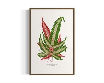 Vintage Botanical Fern Art Print | Printable Wall Art | Digital Download