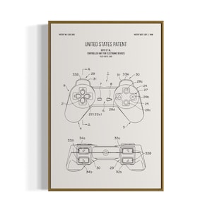 Video Game Controller Patent Art Print | Printable Wall Art | Digital Download
