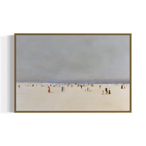 Beach Day Vintage Seaside Painting / Arte murale stampabile / Download digitale