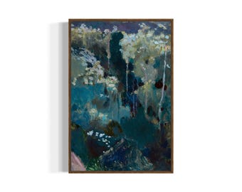 Moody Abstract Floral Vintage Art Print | Printable Wall Art | Digital Download