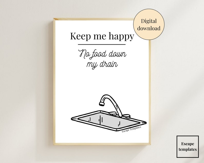 Airbnb Kitchen Sign PRINTABLE, Kitchen Rule Poster, Short Term Rental ...