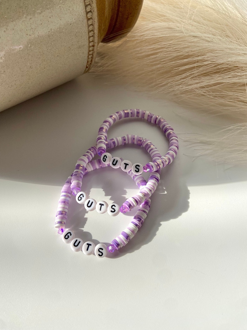 Olivia Rodrigo Guts Album Bracelets Clay Bead Stretch Bracelets Merch ...