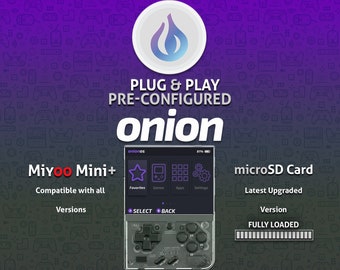 Miyoo Mini Plus OnionOS v4.3 128GB MicroSD Card Upgrade Plug & Play