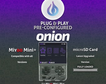 Miyoo Mini Plus OnionOS v4.3 128GB MicroSD Card Upgrade Plug & Play