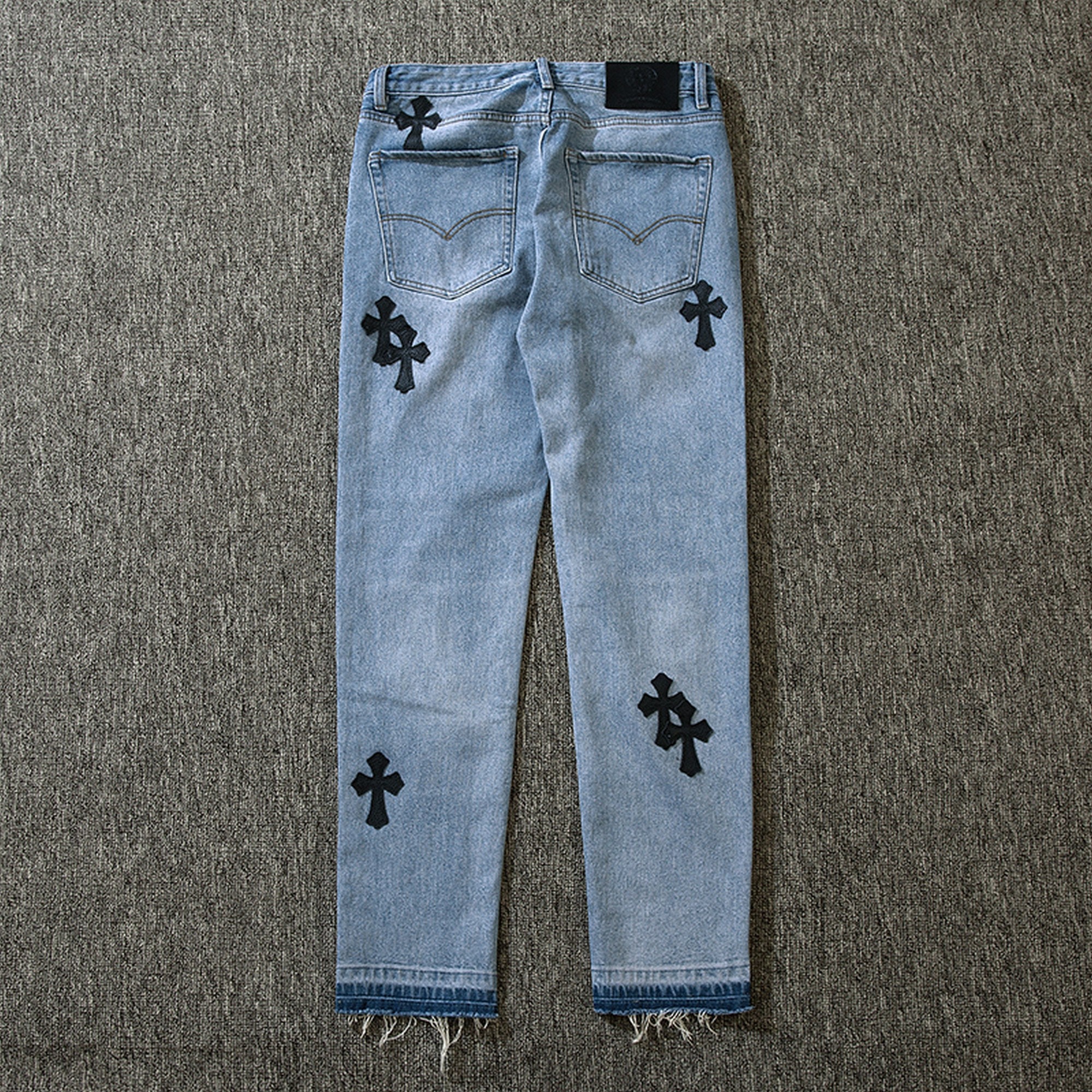 Chrome Hearts Jeans
 Chrome Hearts Denim Y2K Fashion vintage CH Cotton Jeans Etsy