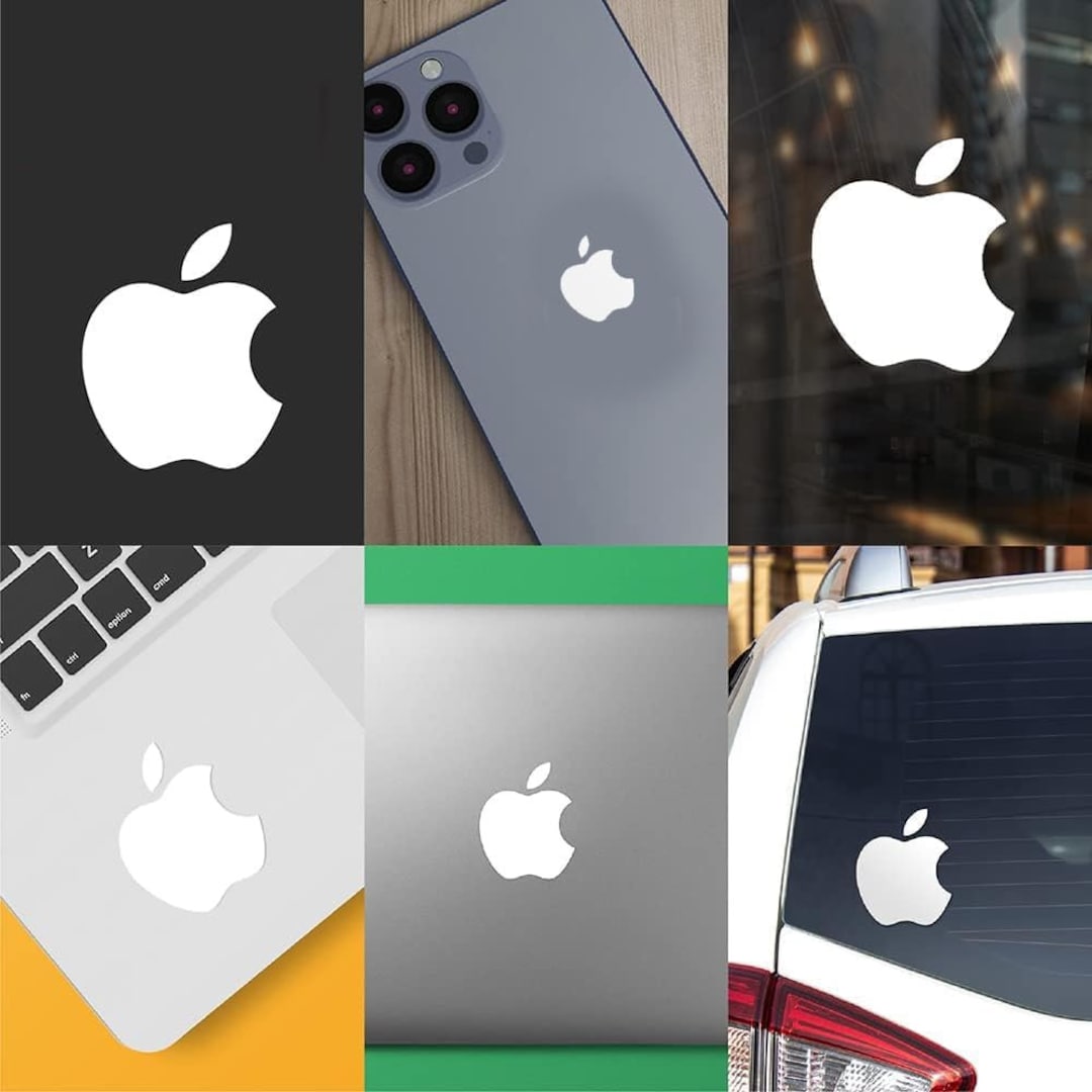 Apple Sticker Machine Apple Logo Sticker Combo Pack for Mobiles, Laptops, Desktops, Ipads ...