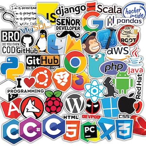 51 Laptop Sticker für Programmierer, Coder, Entwickler, Es Profi - Aufkleber für Laptop, Journal, Fahrradhelm, Tagebuch, Gitarre, Handy