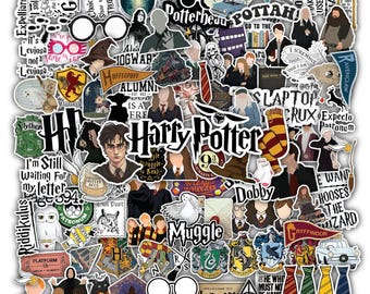 100 stuks Harry Potter-stickers – esthetische vinylstickers voor laptop, dagboek, fiets, gitaar en meer (volledig gelamineerd, waterdicht)