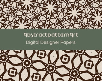 ABSTRACT PATTERN ART - Seamless Pattern - Digital Background - Printable Paper Set - Abstract