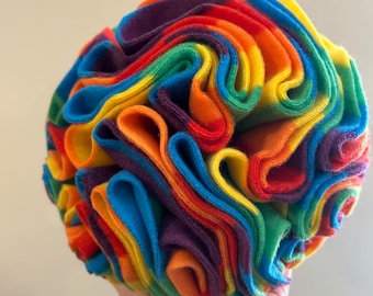 Rainbow Print Snuffle Ball: Enrichment Treat Puzzle for Pets * 3 Sizes Available * Cats, Bunnies, Puppies and Dogs