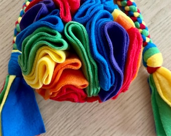 Rainbow Snuffle Ball & Tug Rope Set: Dog Enrichment Toys
