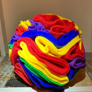 Rainbow Slow Feeder * Interactive Toy for Pups and Dogs * 9&quot; Large Snuffle Ball  * Keeps Dogs Busy * Enrichment Activity * Foraging Ball