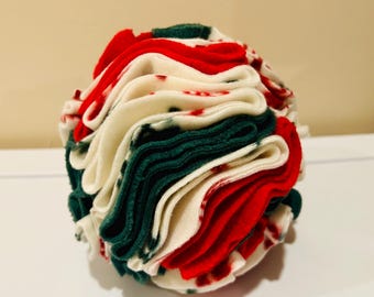 Christmas Snuffle Ball * Small and Medium Size * Holiday Gift * Enrichment for pets * Stocking Stuffers * Treat Dispenser * Santa Paws Gift