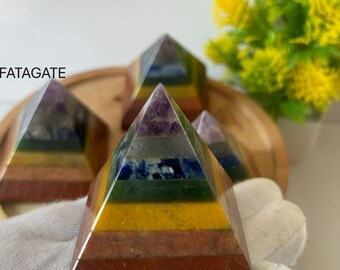 Sieben Chakra Kristallpyramide: Natürliche Heilung, Energieausgleich