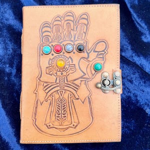 7 Chakra Crystal Leather Journal: Handmade Spiritual Notebook