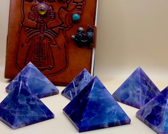 Natural Amethyst Crystal Pyramid for Energy Healing, Meditation & Home Décor