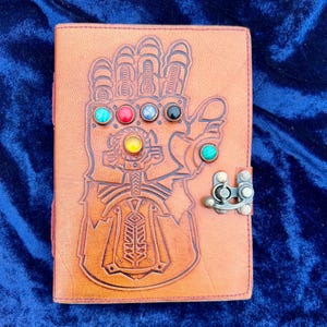 7 Chakra Crystal Leather Journal: Handmade Spiritual Notebook