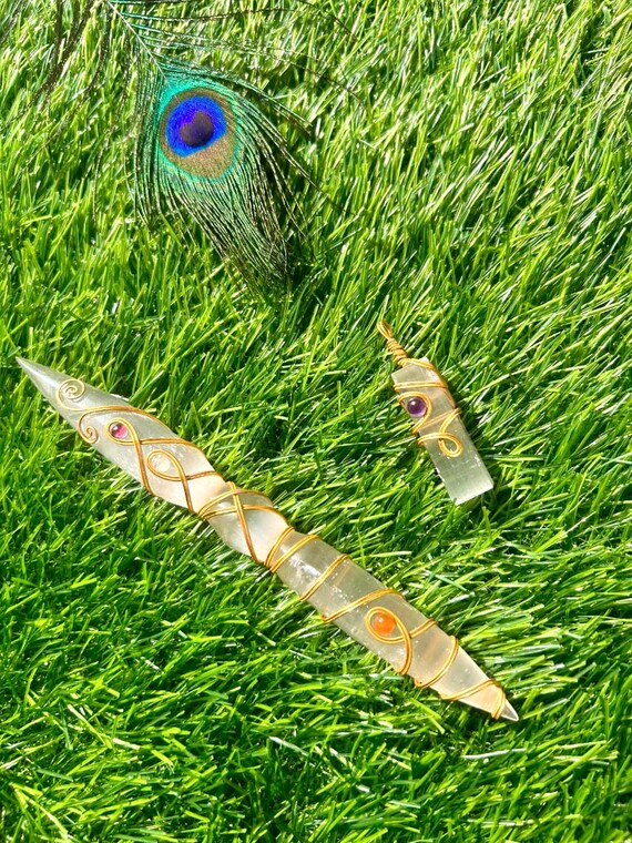 LIQUIDAZIONE Collana Di Cristallo Avvolta In Filo Di Selenite - Foto 10