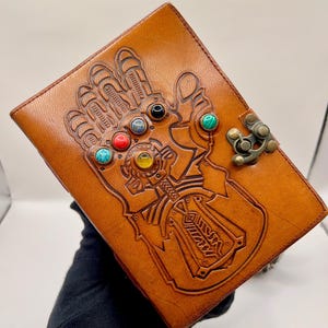 Handmade 7 Chakra Crystal Leather Journal: Spiritual Notebook