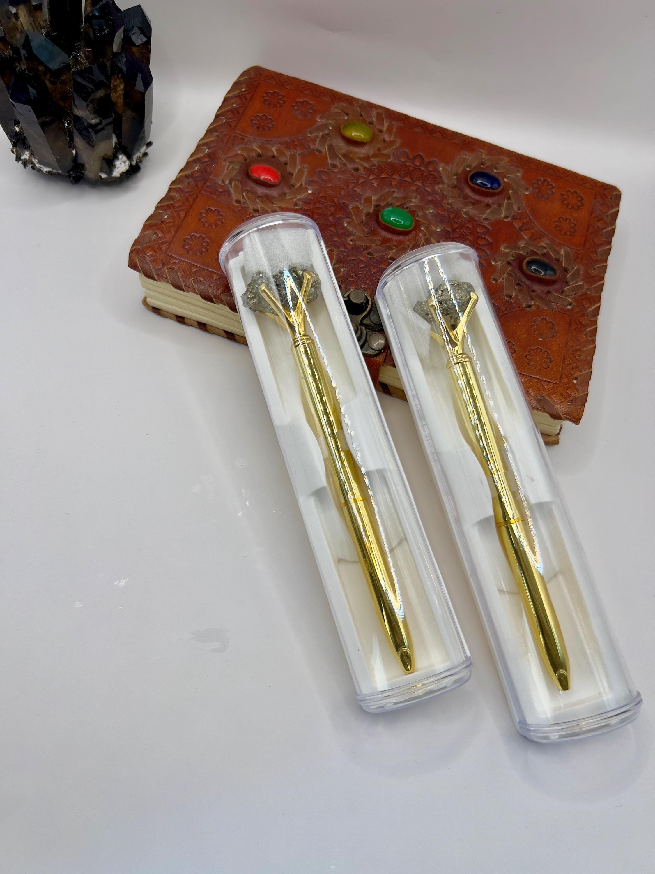 Pyritre Pen Pyrite Crystal Pen: Wealth & Abundance Manifestation Tool - Etsy