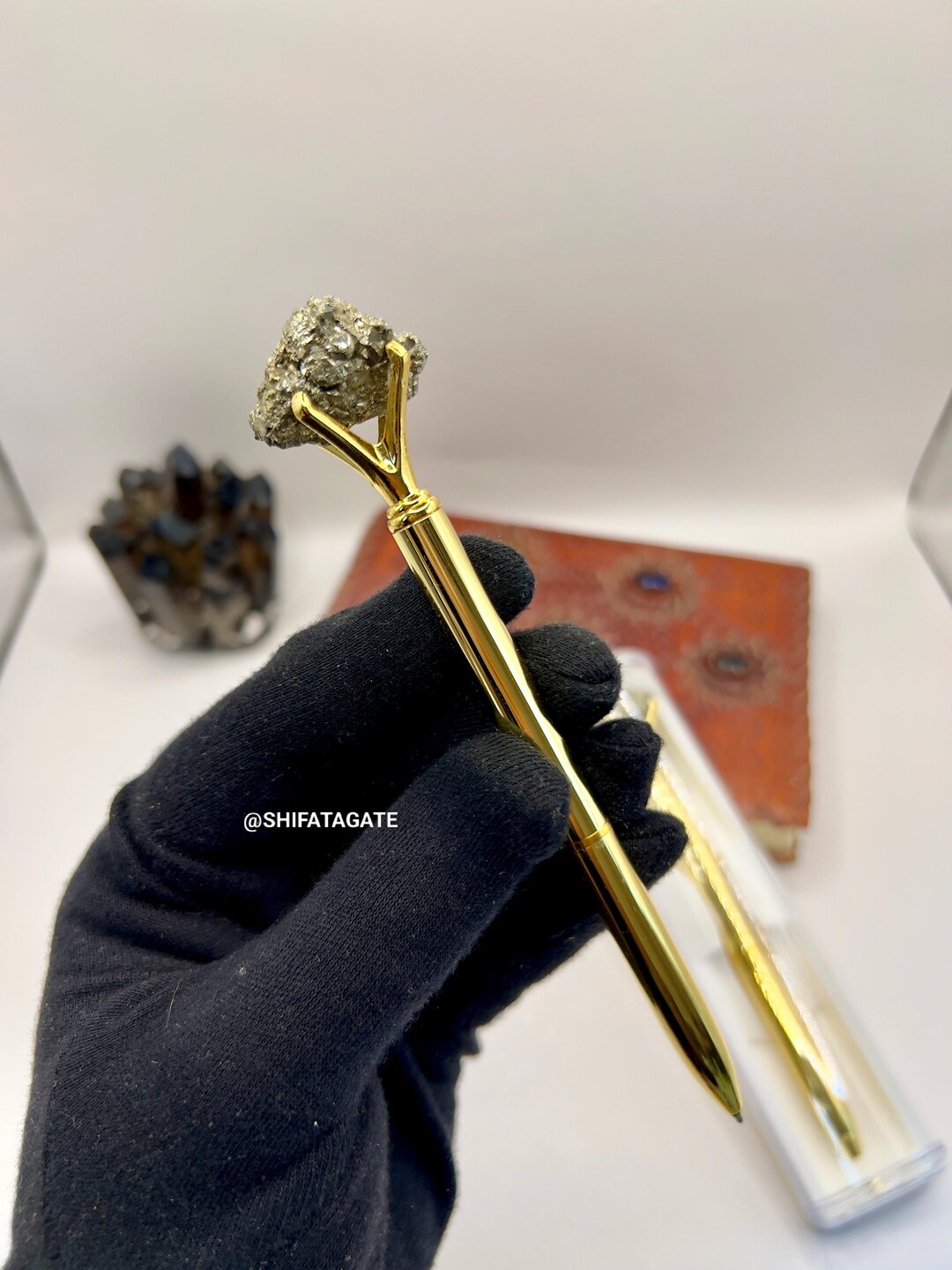 Pyritre Pen Pyrite Crystal Pen: Wealth & Abundance Manifestation Tool - Etsy