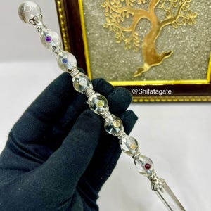 Handmade Clear Quartz Chakra Wand, Sphere Point Crystal Healing Tool image 5