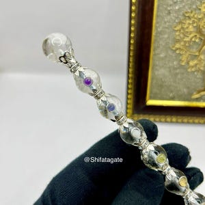 Handmade Clear Quartz Chakra Wand, Sphere Point Crystal Healing Tool image 3