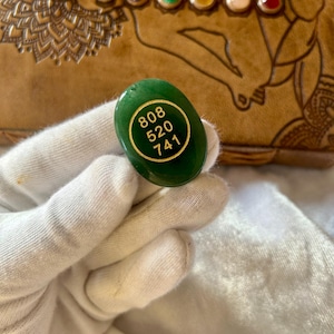 Green Aventurine Money Stone Coin – Zibu Symbol | Wealth, Luck, Abundance, & Success