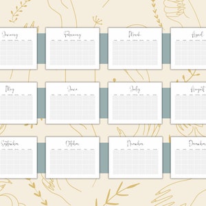 Minimalist Printable 2024 Calendar 2024 Planner Monthly - Etsy
