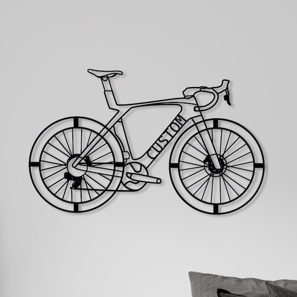 Gepersonaliseerd metalen fietsbord, aangepast fietscadeau voor mannen, aangepast naambord, fietsliefhebbers cadeau, fietsdecor, fietskunst, aangepast sportcadeau