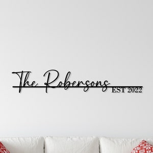 Custom Metal Family Name Sign, Personalized Last Name Sign, Wedding Date Sign, Custom Gift, Father&#39;s Day Gift, Office Name Sign,Address Sign