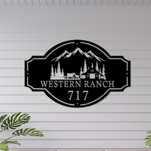 Custom Farm Metal Sign, Personalized Farmhouse Decor, Customized Outdoor Sign, Farm Name ande Number Sign, Metal Wall Sign,Large Outdoor Art
