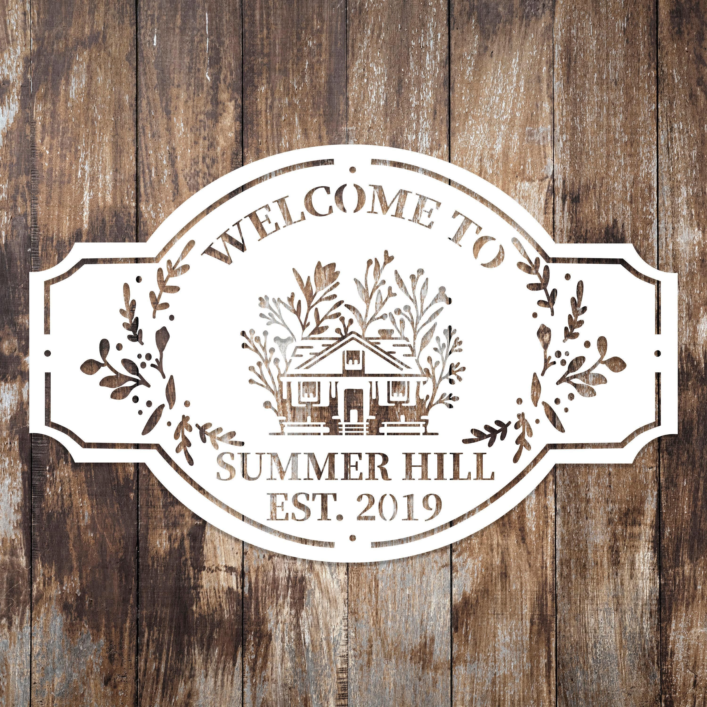 Custom Metal Farm Name Wall Sign, Personalized Farmhouse Sign, Last ...